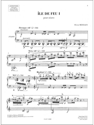 Ile de Feu 1 - MESSIAEN - Partition - Piano